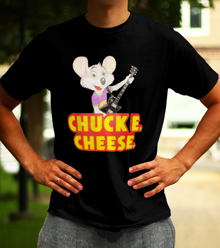 Chuck E Cheese Logo Rat With Guitar T-Shirt