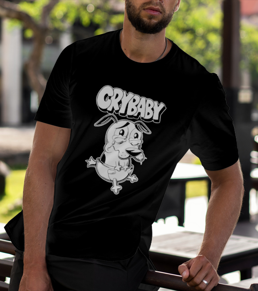 CRYBABY Olafh Ace Tearful Cartoon Dog T-Shirt