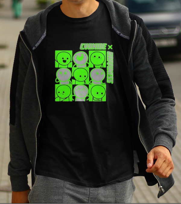 Cyanide X Happiness Neon Green Faces T-Shirt