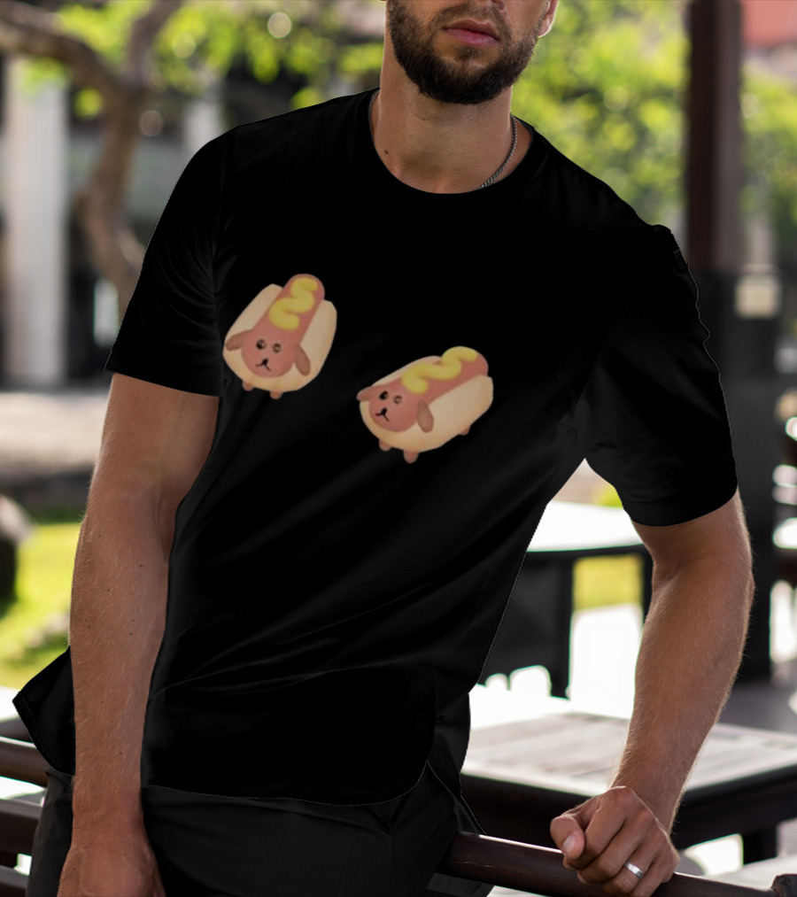 Double Hotdoggy Cute Puppy Snack T-Shirt