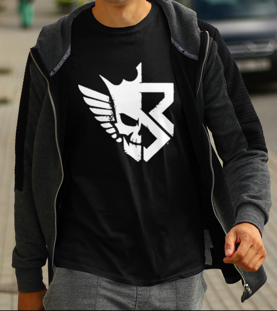 Freakin Nightmare Skull Crown Wings T-Shirt