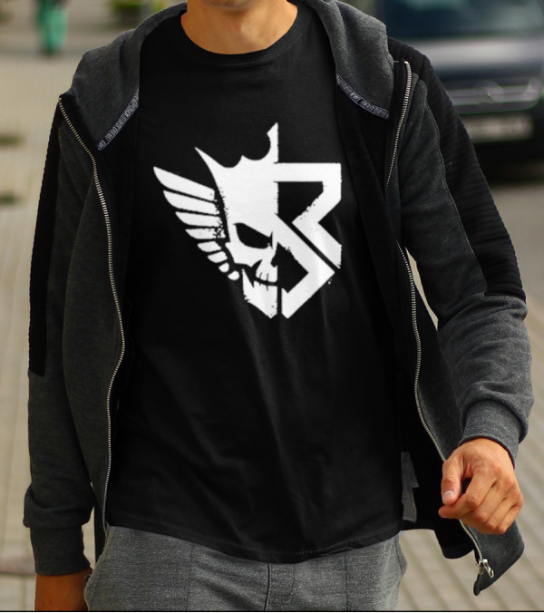 Freakin Nightmare Skull Crown Wings T-Shirt