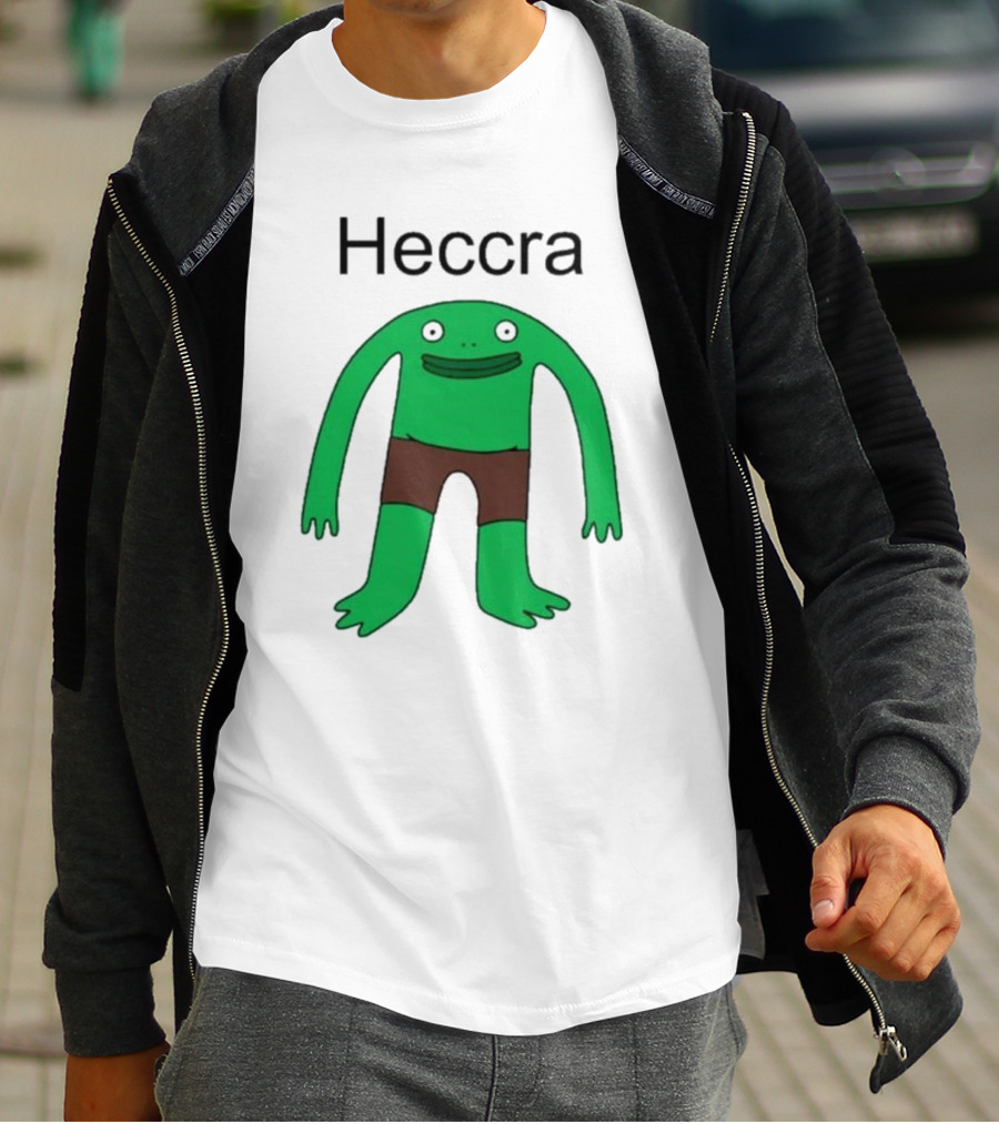 Heccra Mr. Frog Cartoon Character In Brown Shorts T-Shirt