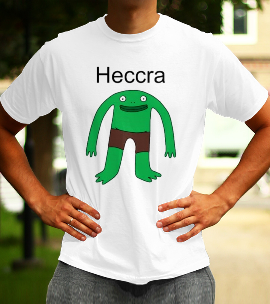 Heccra Mr. Frog Cartoon Character In Brown Shorts T-Shirt