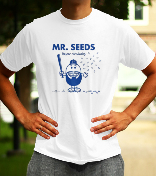 MR. SEEDS Teoscar Hernández Batting Character 87 Baseball T-Shirt