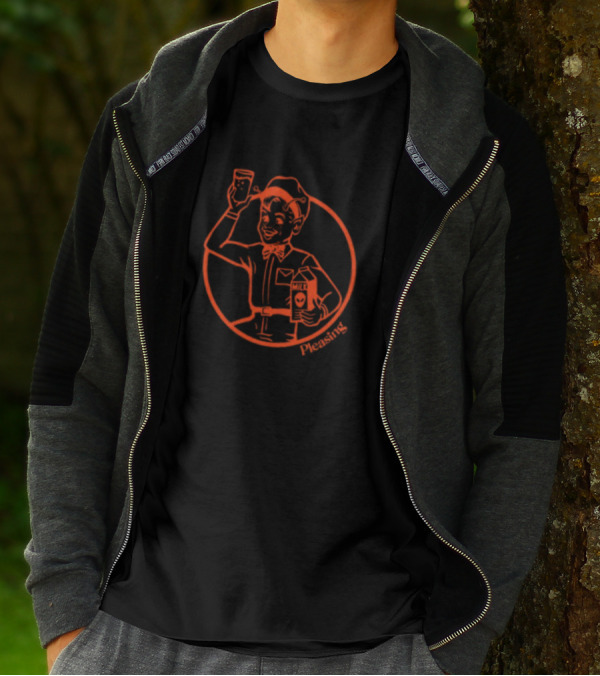 Astromilk Man Holding Alien Milk With Pleasing Smile T-Shirt