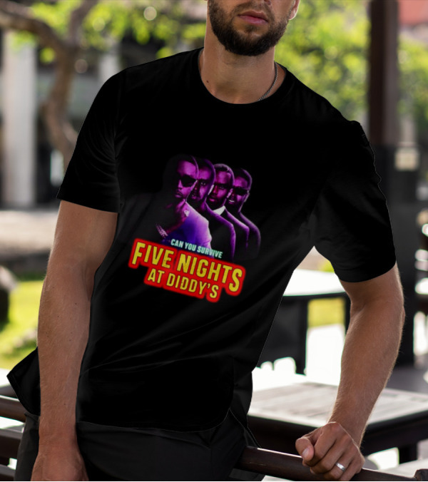 Can You Survive Five Nights At Diddy's Bold Neon Challenge T-Shirt