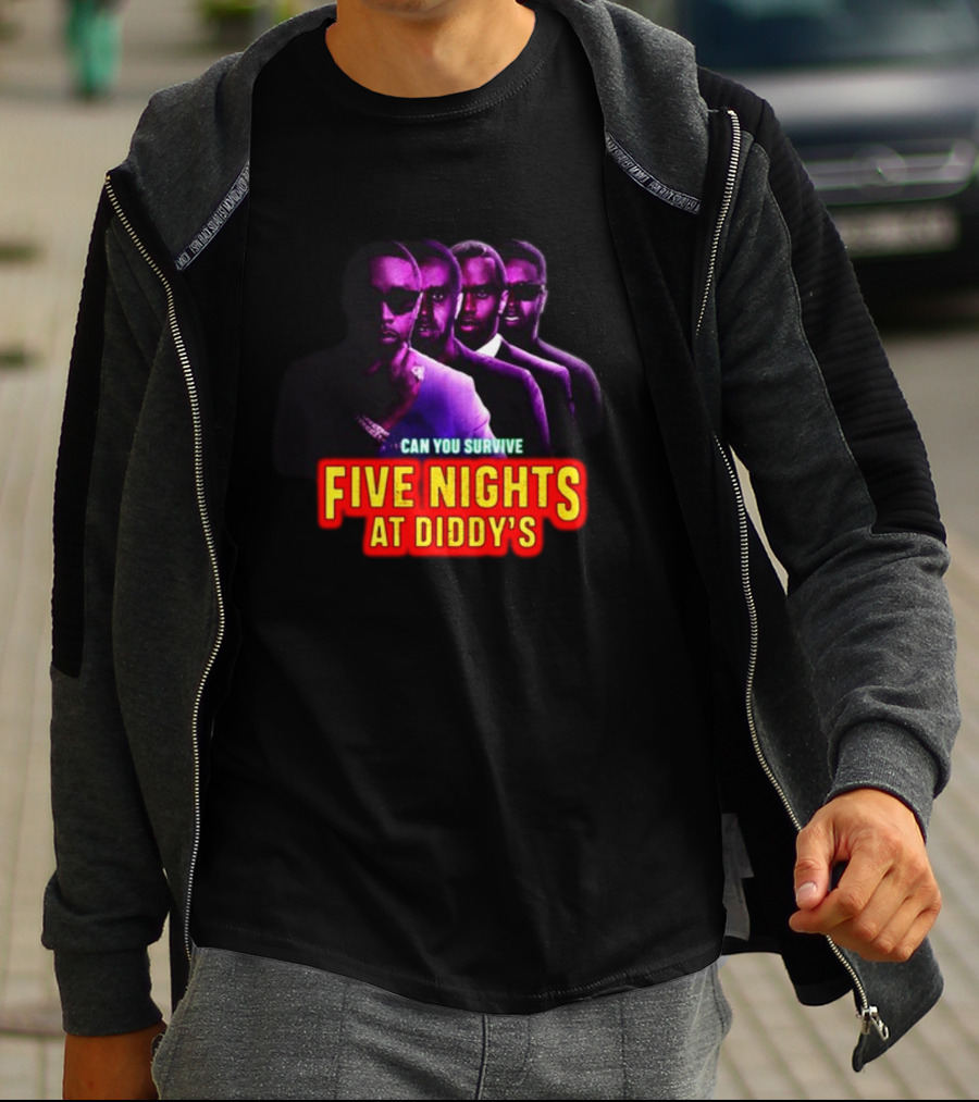 Can You Survive Five Nights At Diddy's Bold Neon Challenge T-Shirt