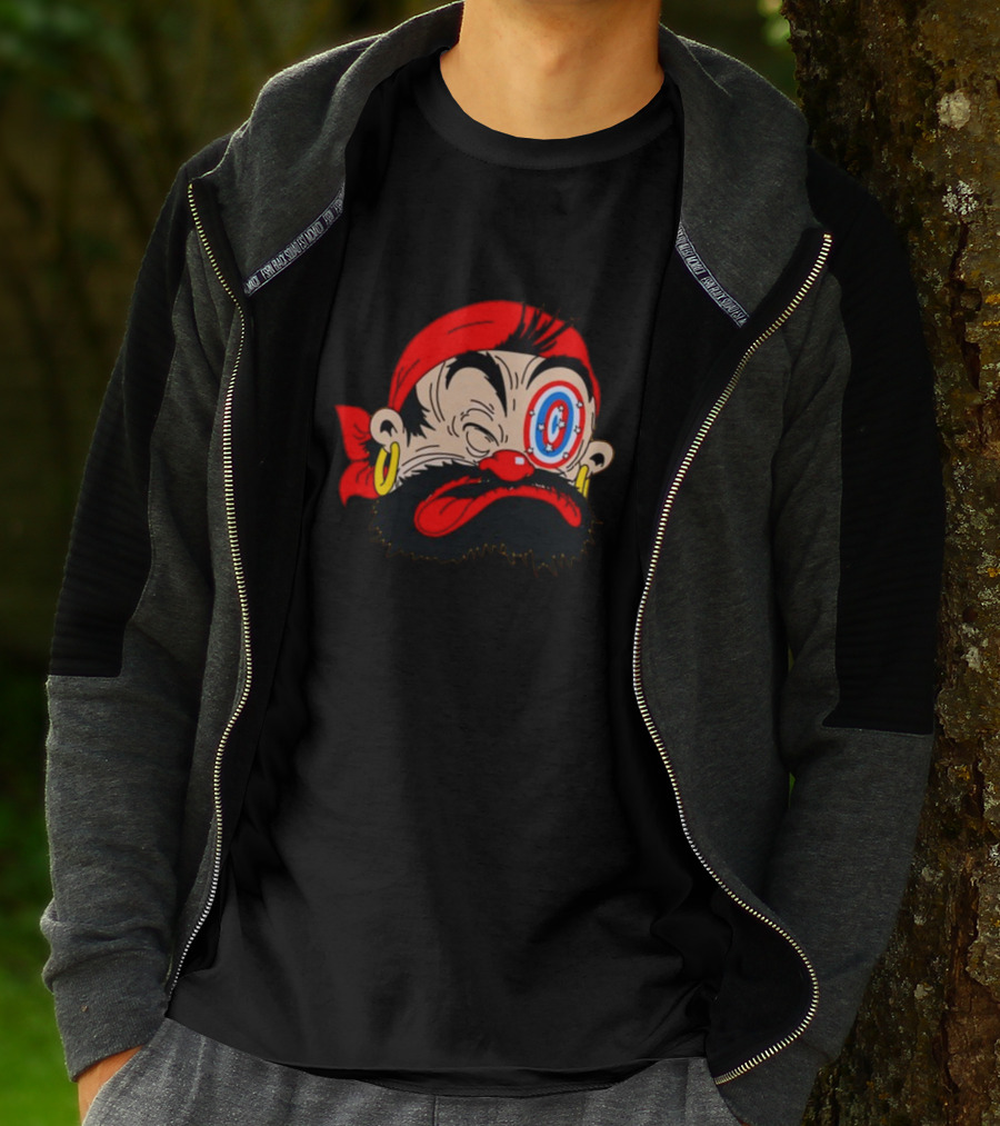 Bluto Sindbad Knockout Cartoon Pirate Target Eye T-Shirt