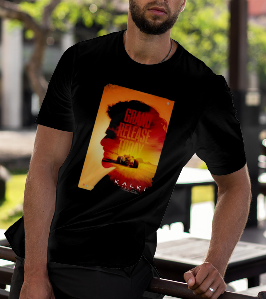 Grand Release Today Kalki Silhouette And Racing Car T-Shirt