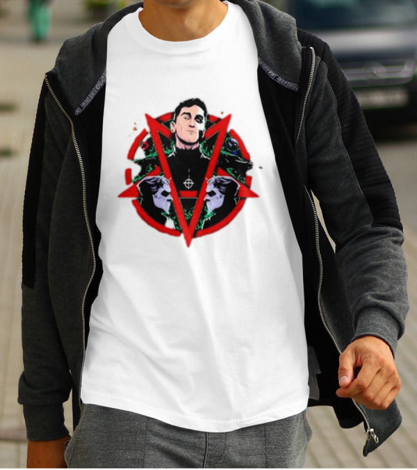 Hawks Remera MVP Vector Triangular Symbol With Mysterious Figure And Crossed Arms T-Shirt