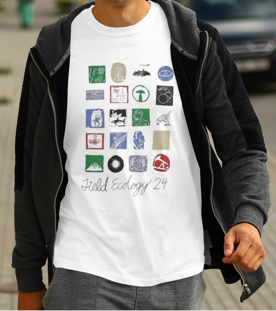 Fieldecology 24 Field Ecology Eye Mushroom Whale Hammerhead Bat Tree Planet Arrow Head T-Shirt