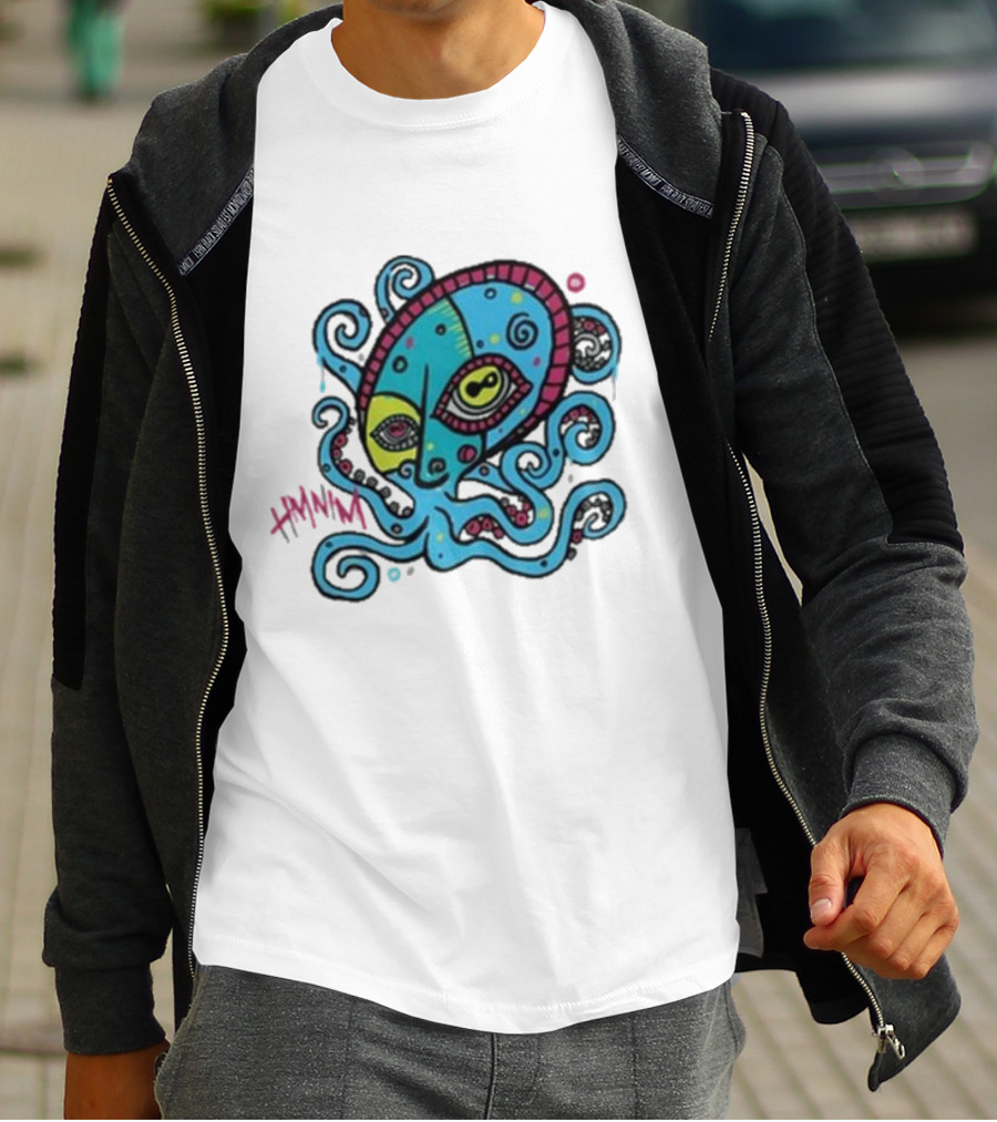 HMNIM Hi My Name Is Mark Cubist Octopus Mask T-Shirt