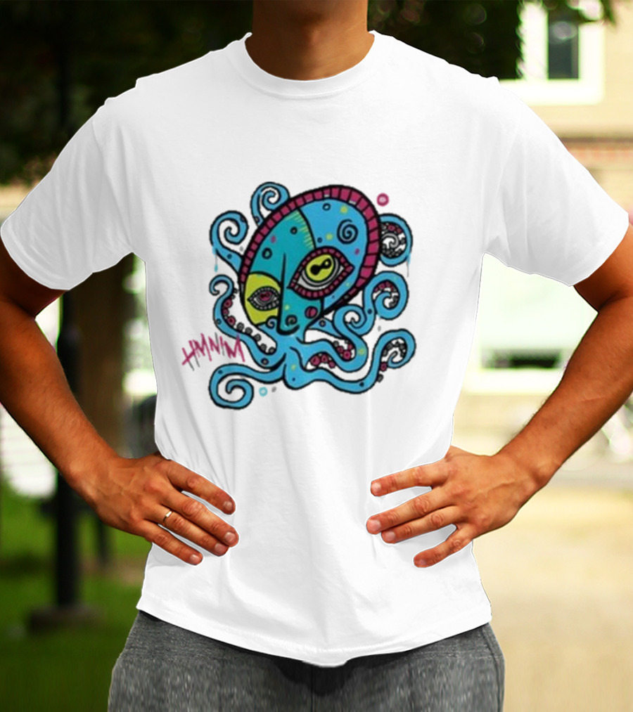 HMNIM Hi My Name Is Mark Cubist Octopus Mask T-Shirt