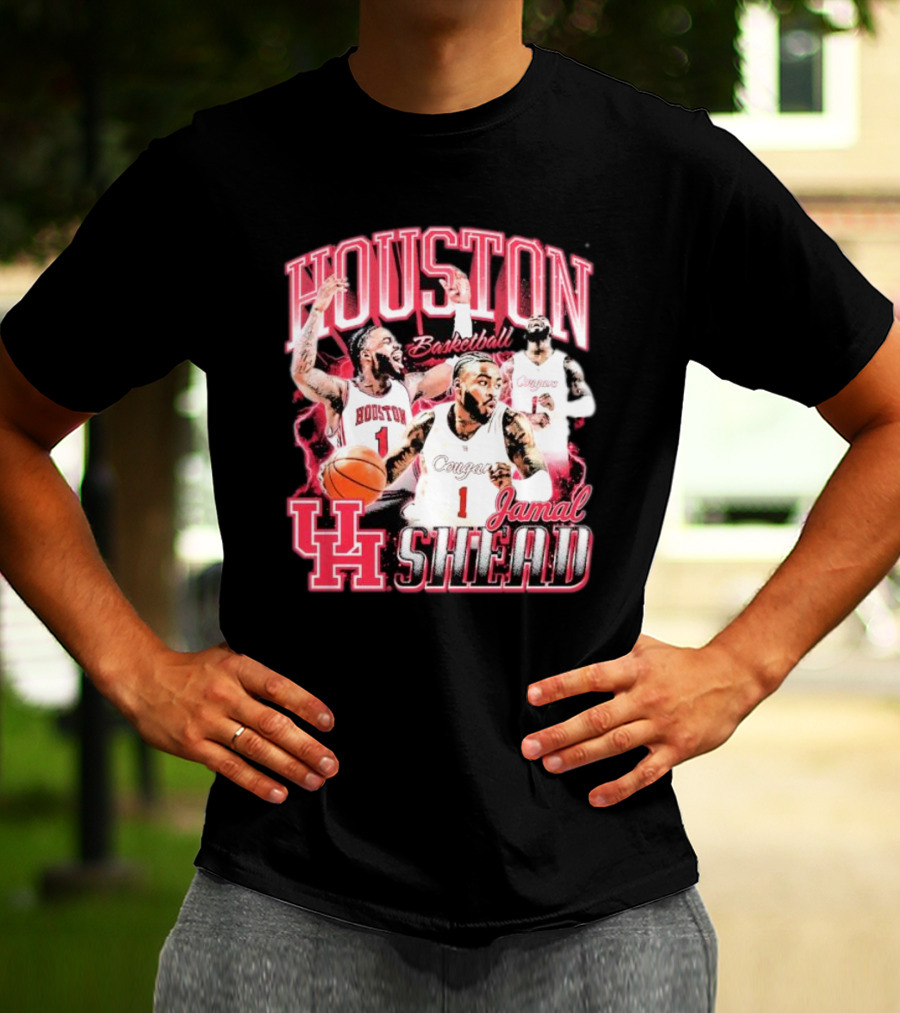 Jamal Shead Houston Cougars Basketball U H T-Shirt