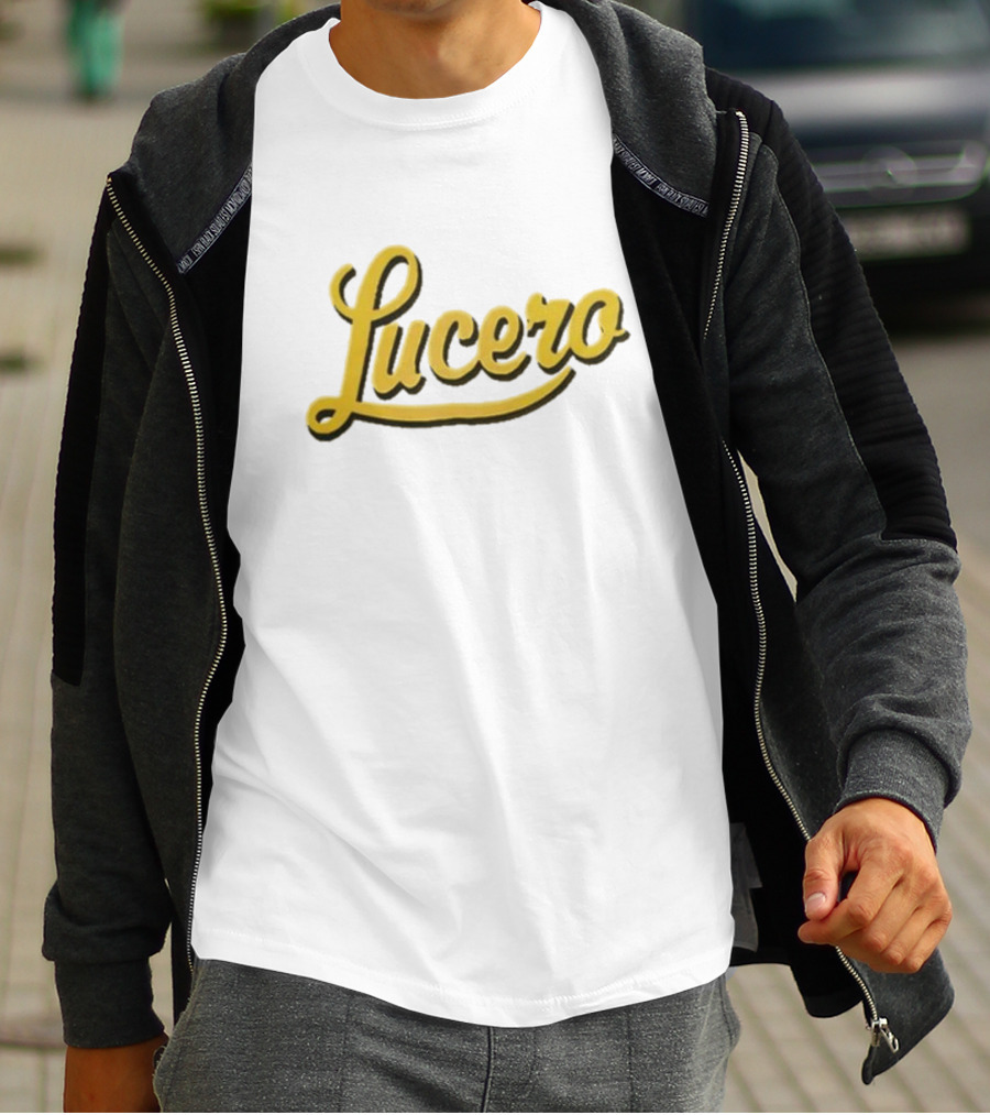 Lucero Script Logo Baseball T-Shirt