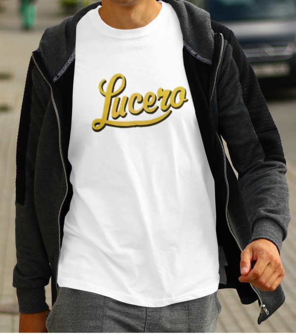 Lucero Script Logo Baseball T-Shirt