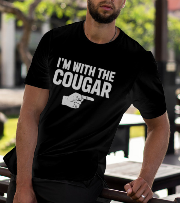I'm With The Cougar Mark Titus Show Pointing Hand T-Shirt