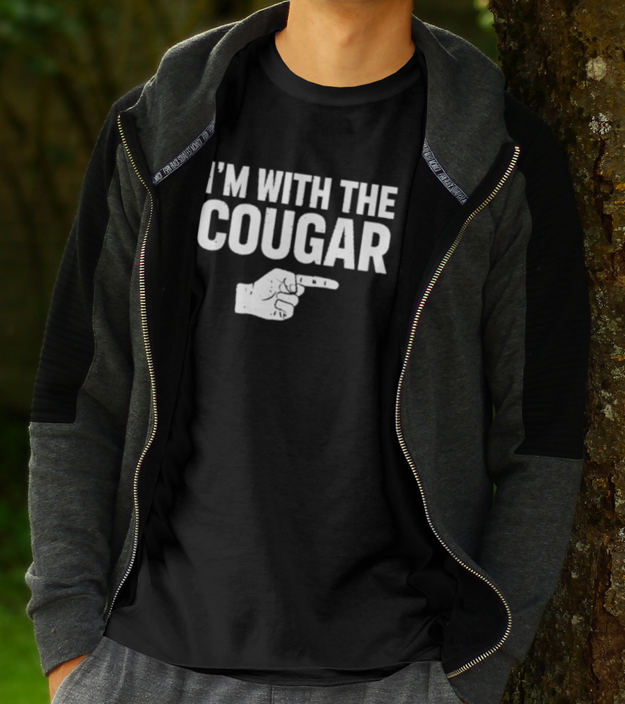 I'm With The Cougar Mark Titus Show Pointing Hand T-Shirt