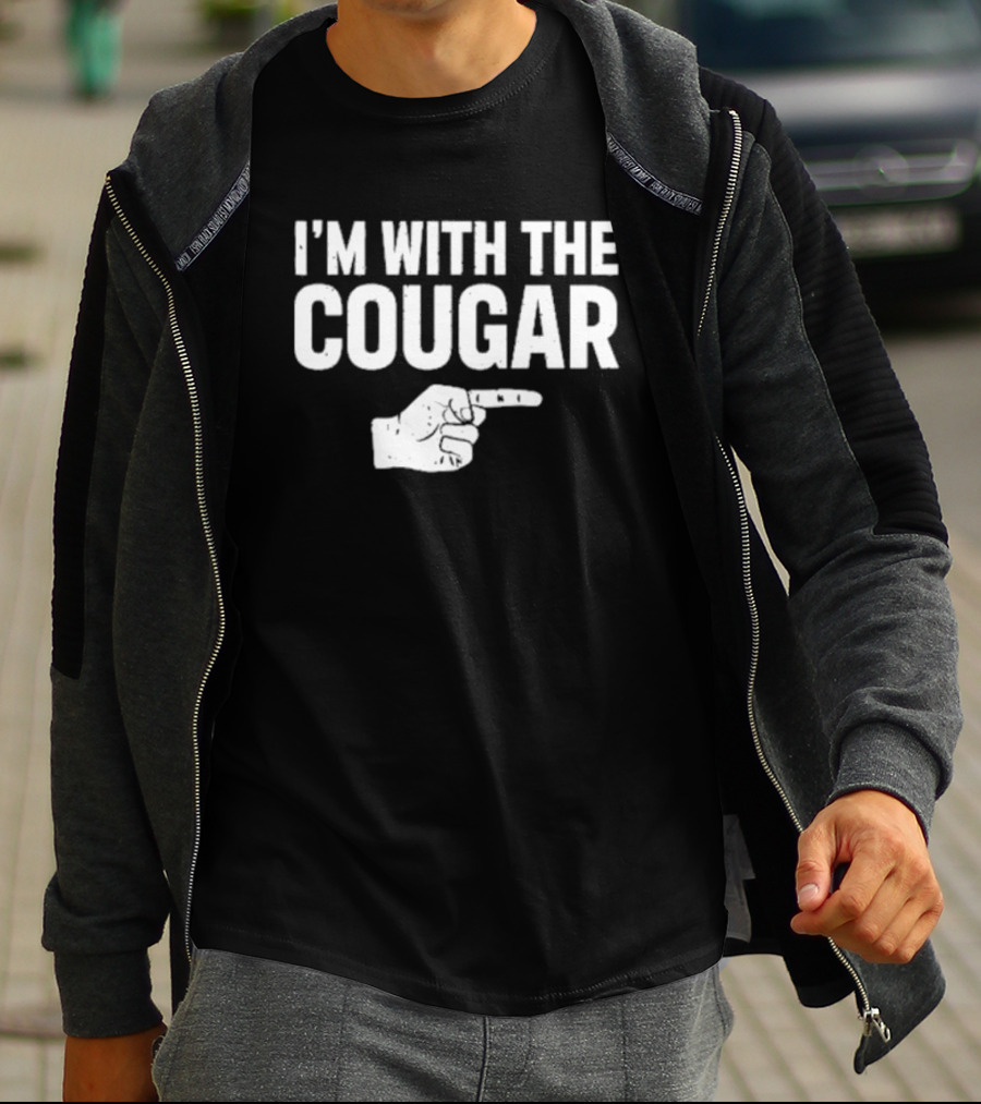 I'm With The Cougar Mark Titus Show Pointing Hand T-Shirt