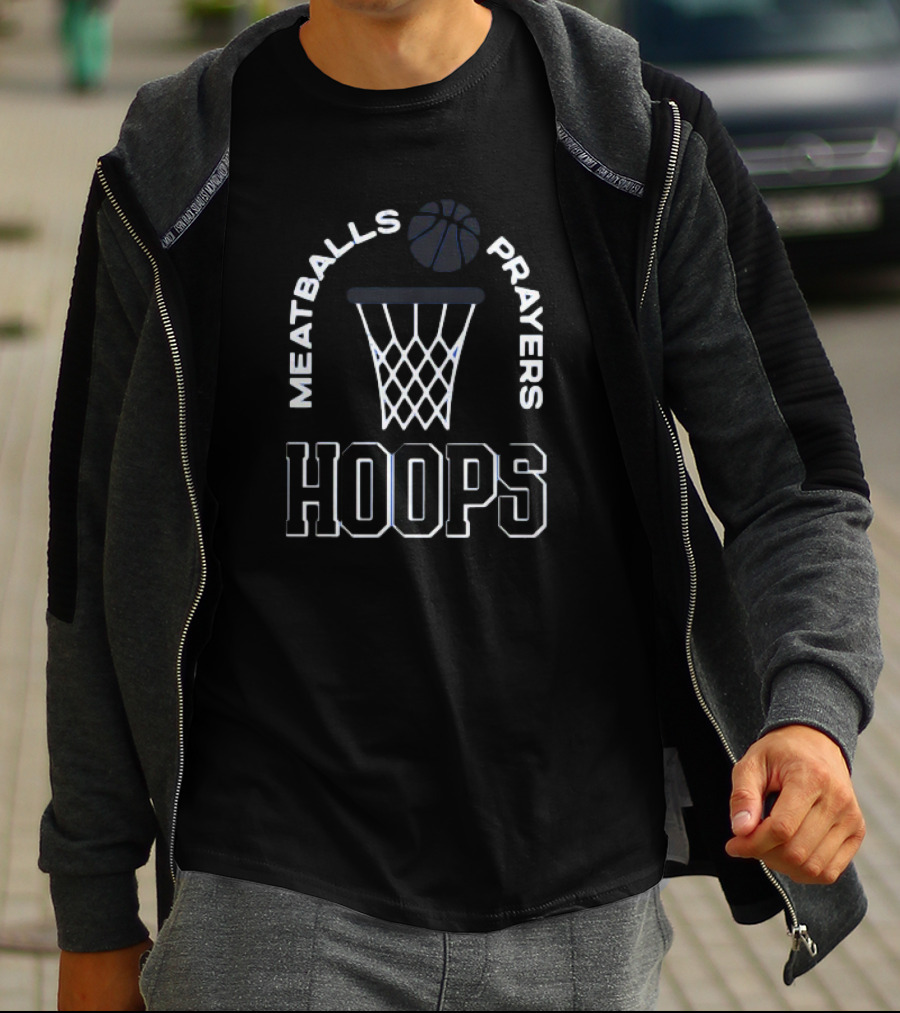 Meatballs Prayers Basketball Hoops Net T-Shirt