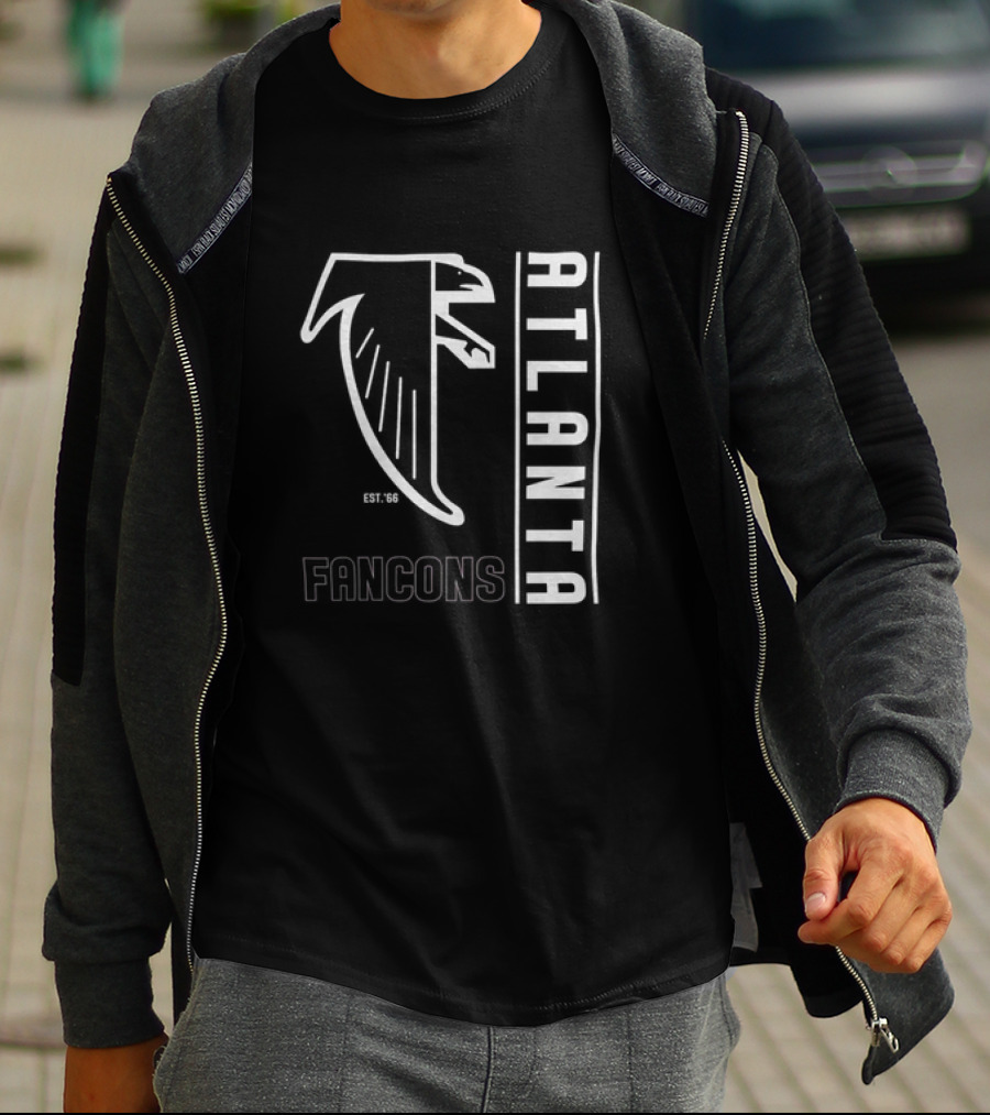 Atlanta Falcons Black Essential Established '66 Logo Fancons T-Shirt