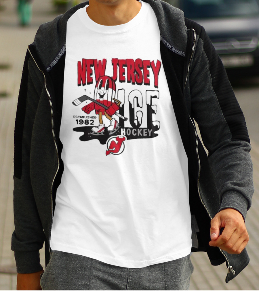 New Jersey Hockey Popsicle Established 1982 Youth Mitchell And Ness T-Shirt
