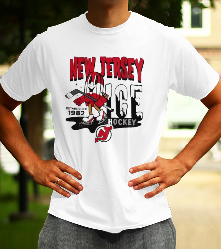 New Jersey Hockey Popsicle Established 1982 Youth Mitchell And Ness T-Shirt