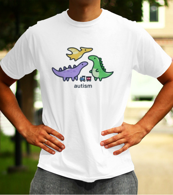 Eveoart Autistic Drip Dinosaur Autism Train T-Shirt