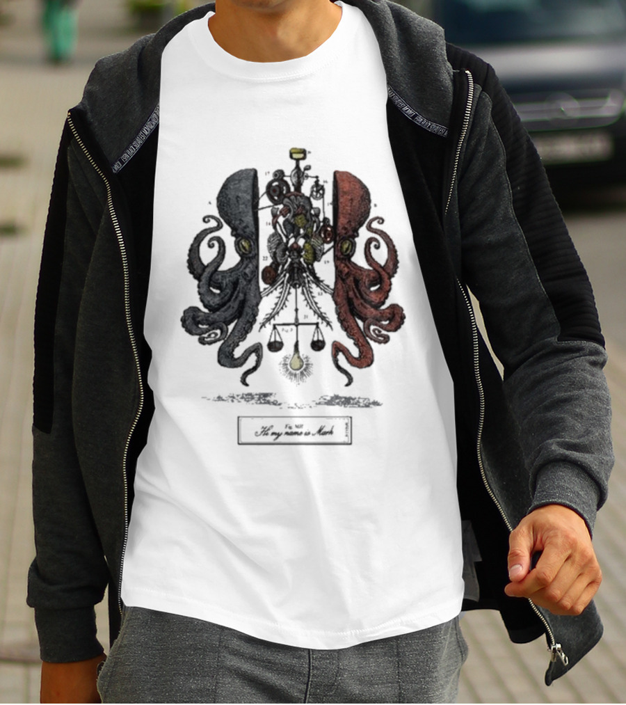 Hi My Name Is Mark Octopus Dissection T-Shirt