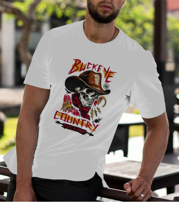 Ian Williams Buckeye Country Superfest Skull Cowboy T-Shirt