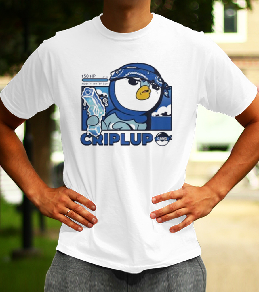 Impjcomics Criplup Comic Blue Bandana Penguin T-Shirt