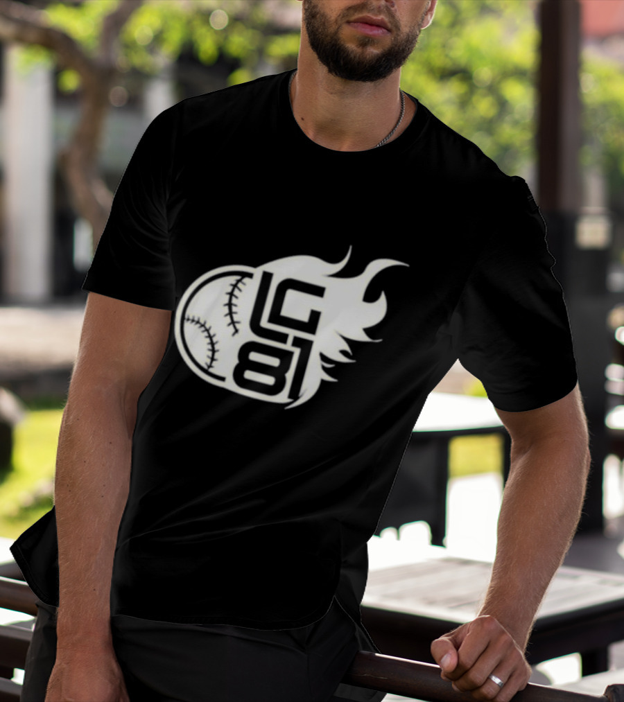 LG 81 Baseball Flames T-Shirt