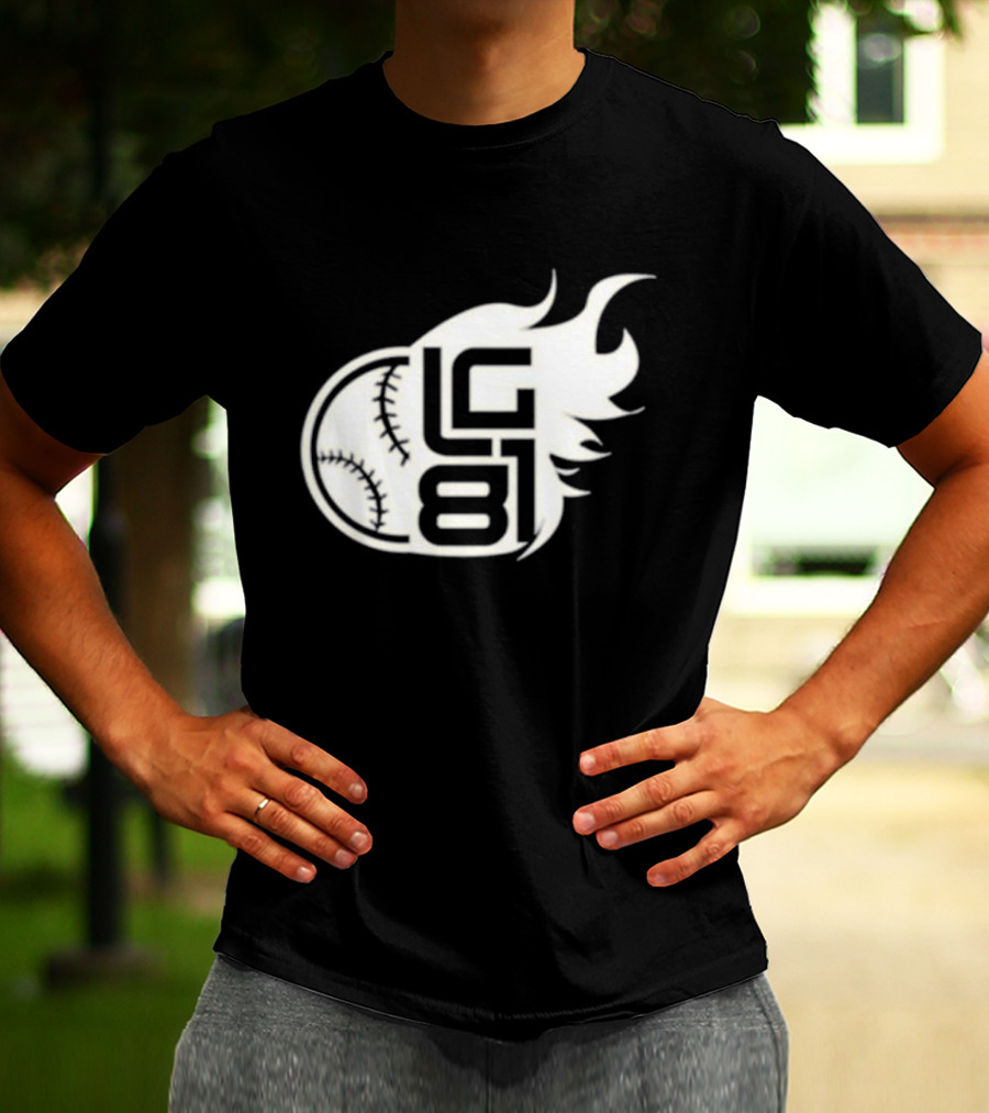 LG 81 Baseball Flames T-Shirt