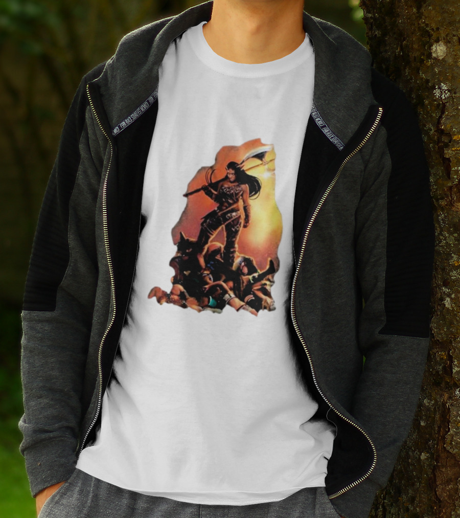 Athena Palmer Warrior Standing Over Fallen Warriors T-Shirt