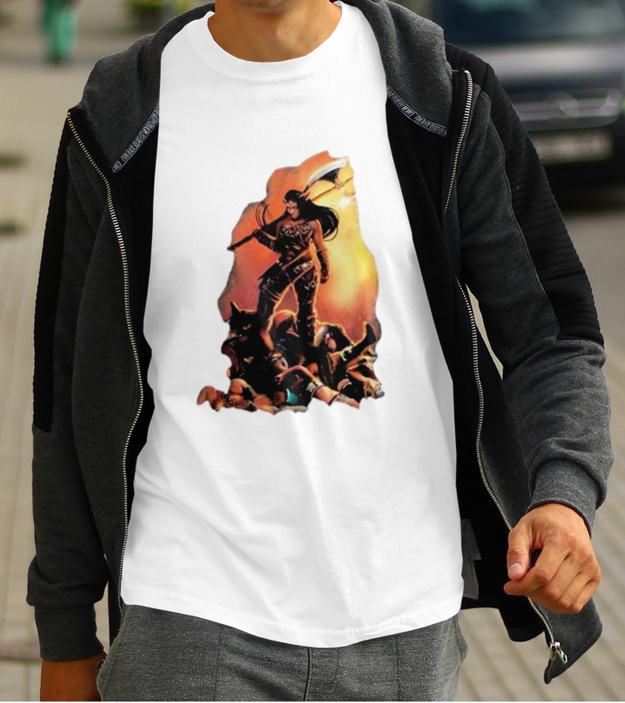 Athena Palmer Warrior Standing Over Fallen Warriors T-Shirt