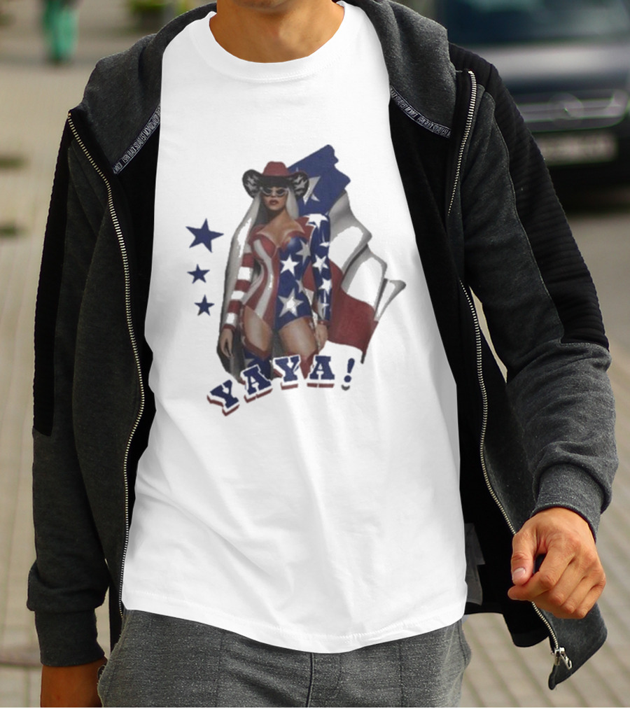 Cowboy Yaya American Flag Stars T-Shirt