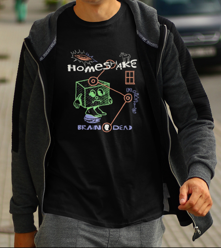 Brain Dead X Homeshake Horsie UFO Cube Brain Connection T-Shirt