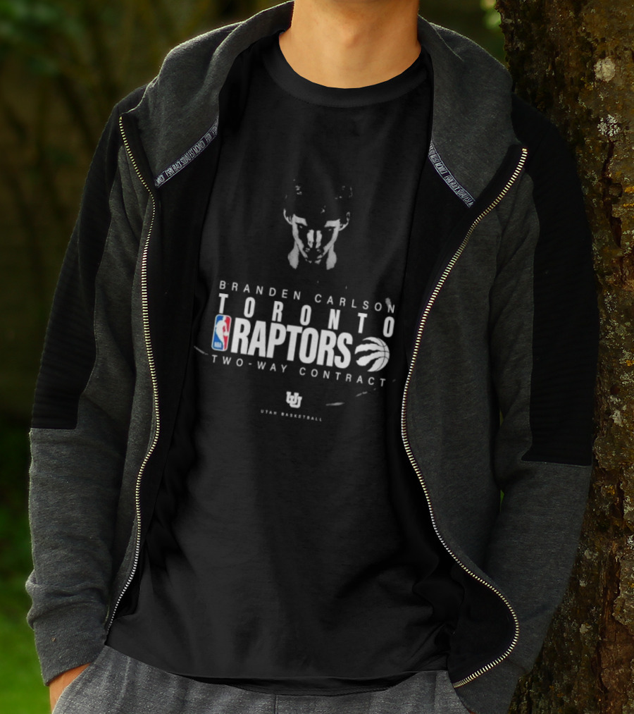 Branden Carlson Toronto Raptors Two-Way Contract NBA Utah Basketball T-Shirt