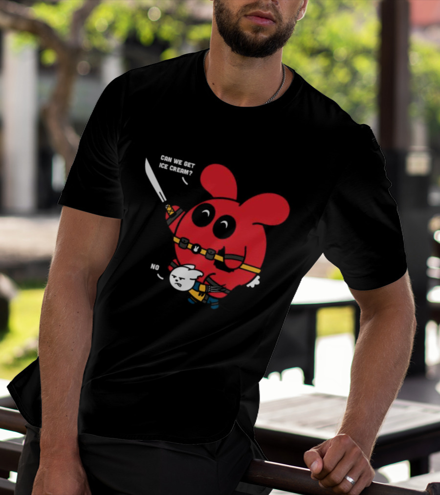 Can We Get Ice Cream No Exclusive Deadpool Rabbit T-Shirt