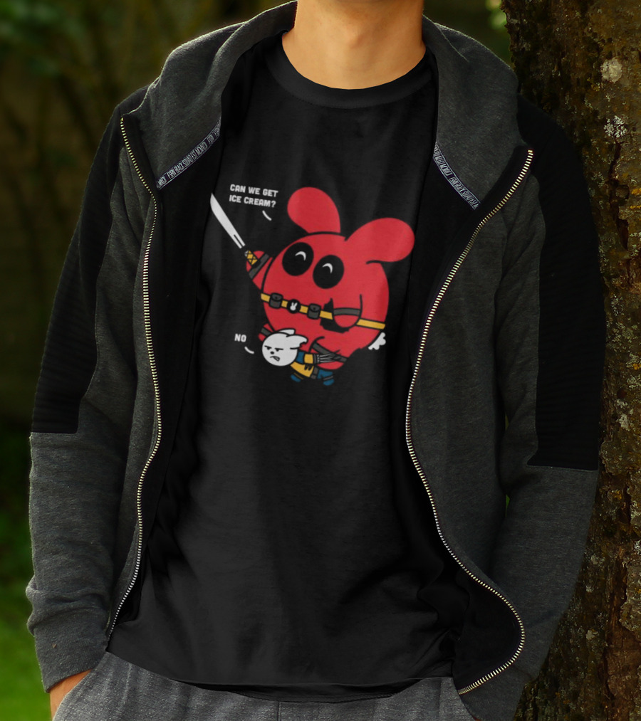 Can We Get Ice Cream No Exclusive Deadpool Rabbit T-Shirt