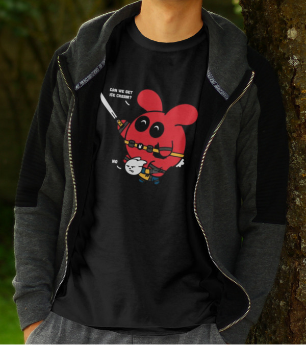Can We Get Ice Cream No Exclusive Deadpool Rabbit T-Shirt
