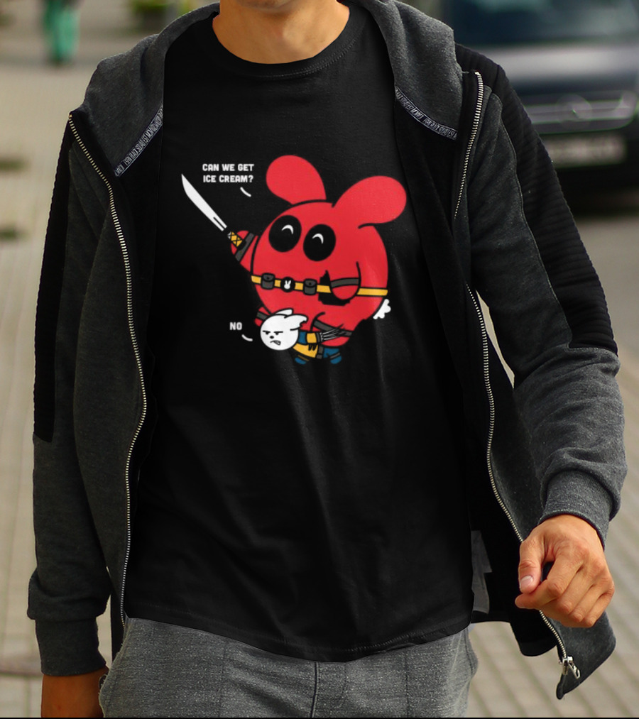 Can We Get Ice Cream No Exclusive Deadpool Rabbit T-Shirt