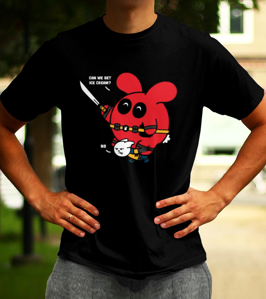 Can We Get Ice Cream No Exclusive Deadpool Rabbit T-Shirt