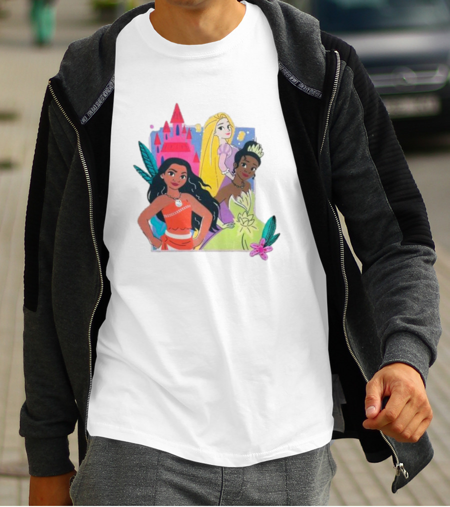 Disney Princess Moana Rapunzel Tiana T-Shirt