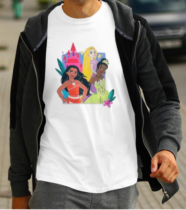 Disney Princess Moana Rapunzel Tiana T-Shirt