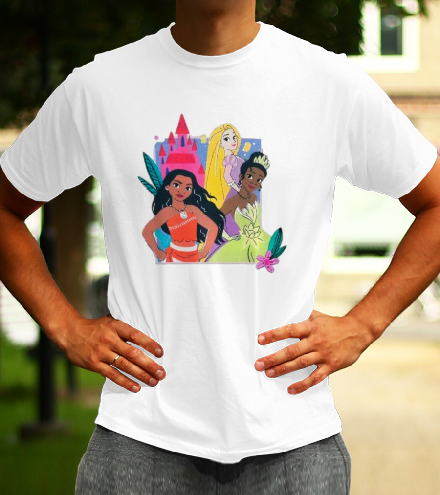 Disney Princess Moana Rapunzel Tiana T-Shirt