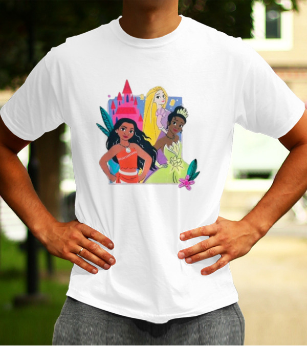 Disney Princess Moana Rapunzel Tiana T-Shirt