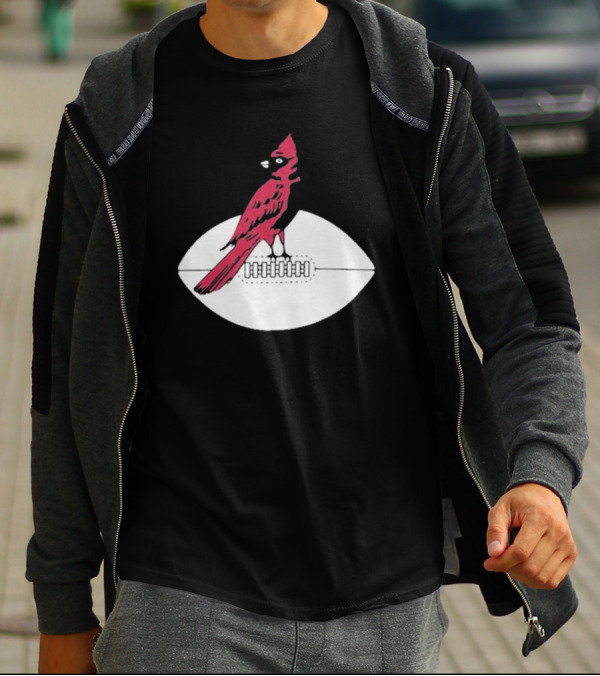 Arizona Cardinals Vintage Cardinal On Football T-Shirt