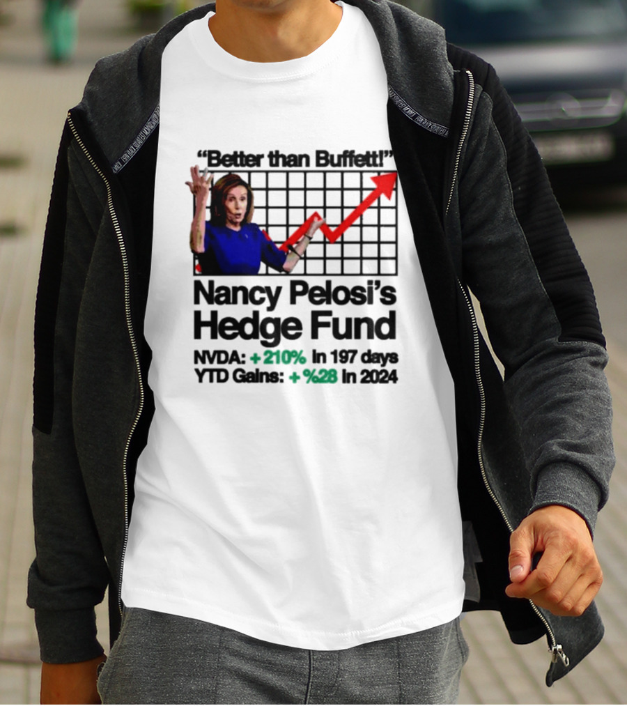 Better Than Buffett Nancy Pelosi's Hedge Fund NVDA Gains 210 Percent YTD T-Shirt